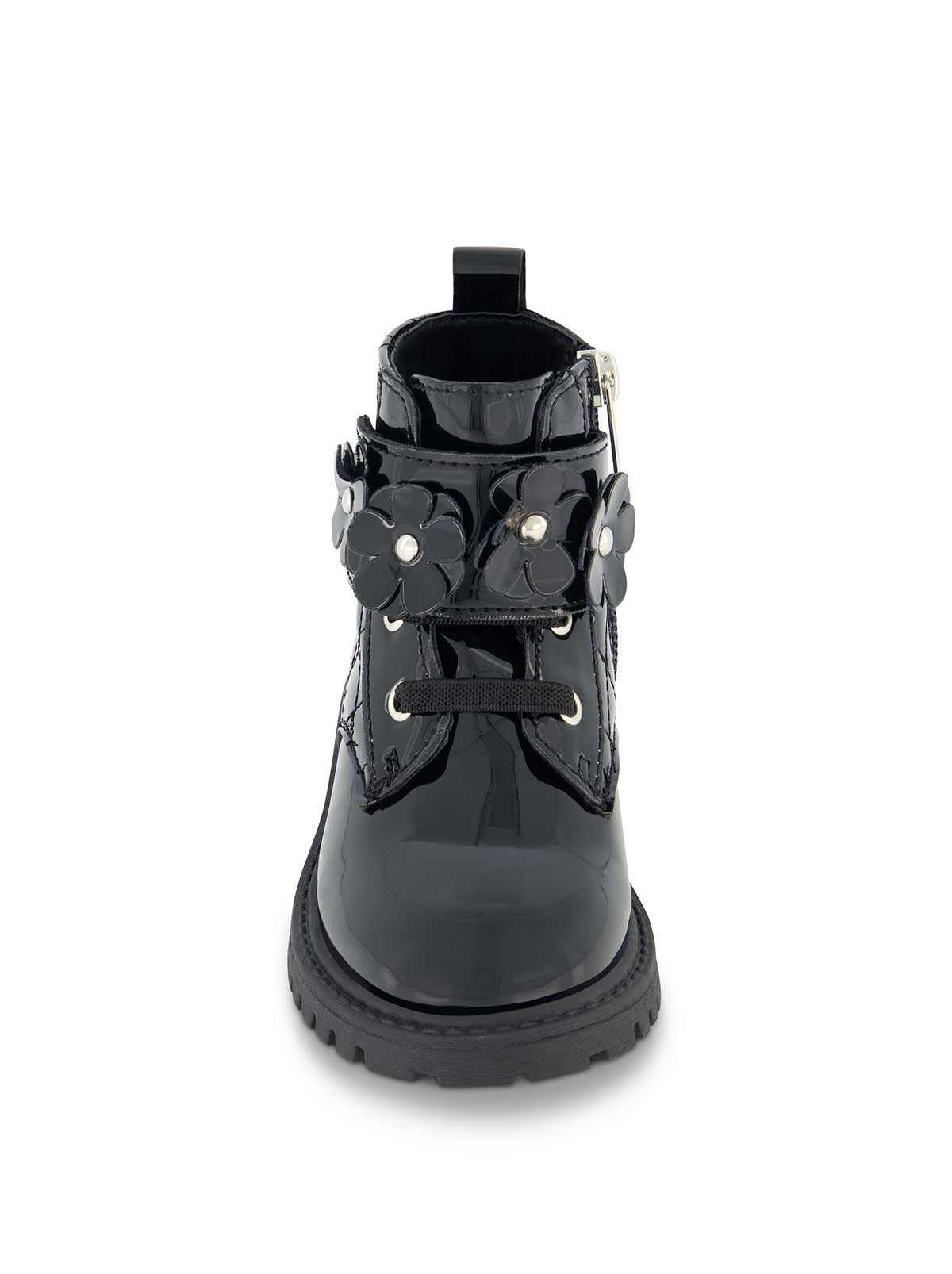 Toddler Daria Flower Moto Boot in Black | Jessica Simpson Women