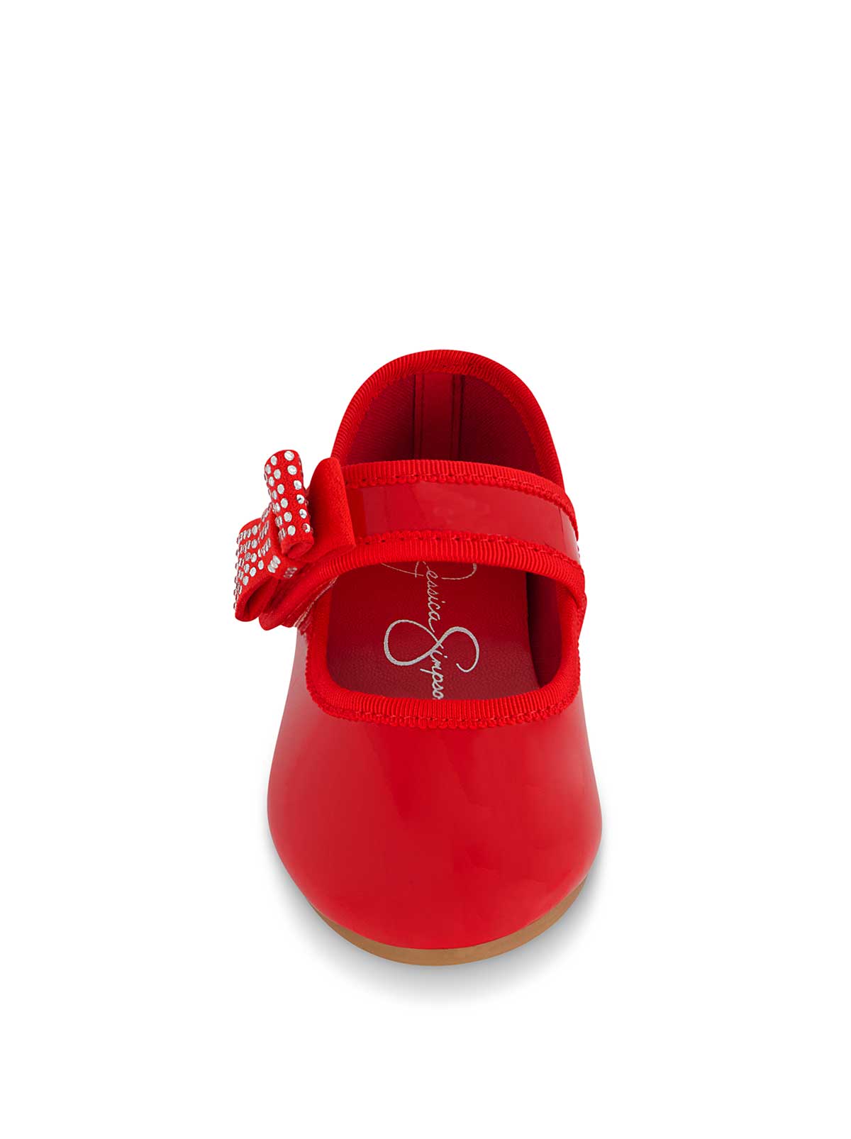 Toddler Amy Crystal Bow Ballet Flat in Red | Jessica Simpson Women