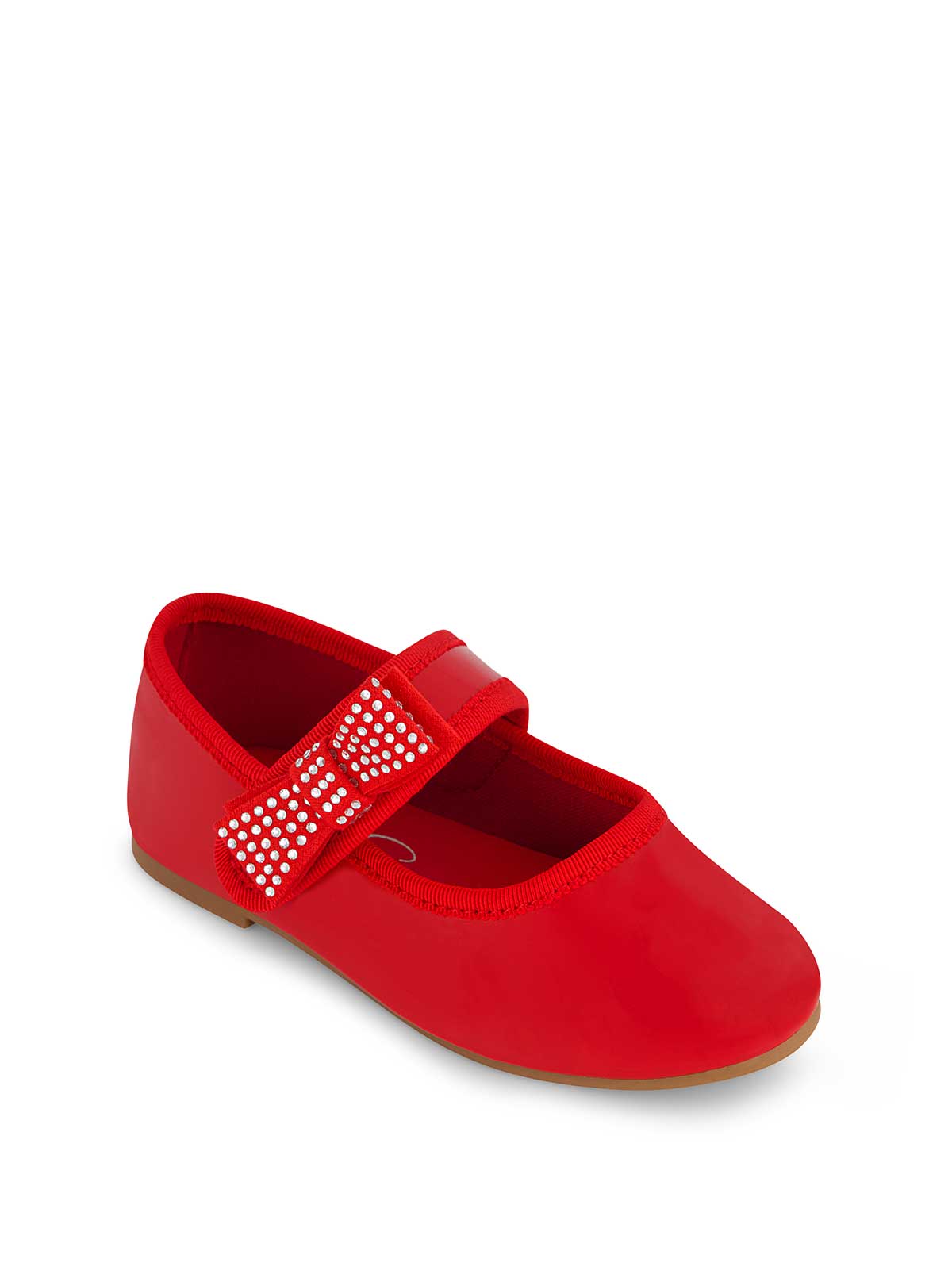 Toddler Amy Crystal Bow Ballet Flat in Red | Jessica Simpson Women