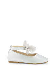 Toddler Amy Tulle Bow Ballet Flat in Silver | Jessica Simpson Women