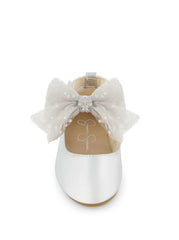 Toddler Amy Tulle Bow Ballet Flat in Silver | Jessica Simpson Women