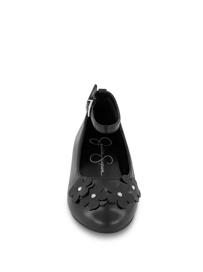 Little Girls' Amy Petal Ballet Flat in Black | Jessica Simpson Women