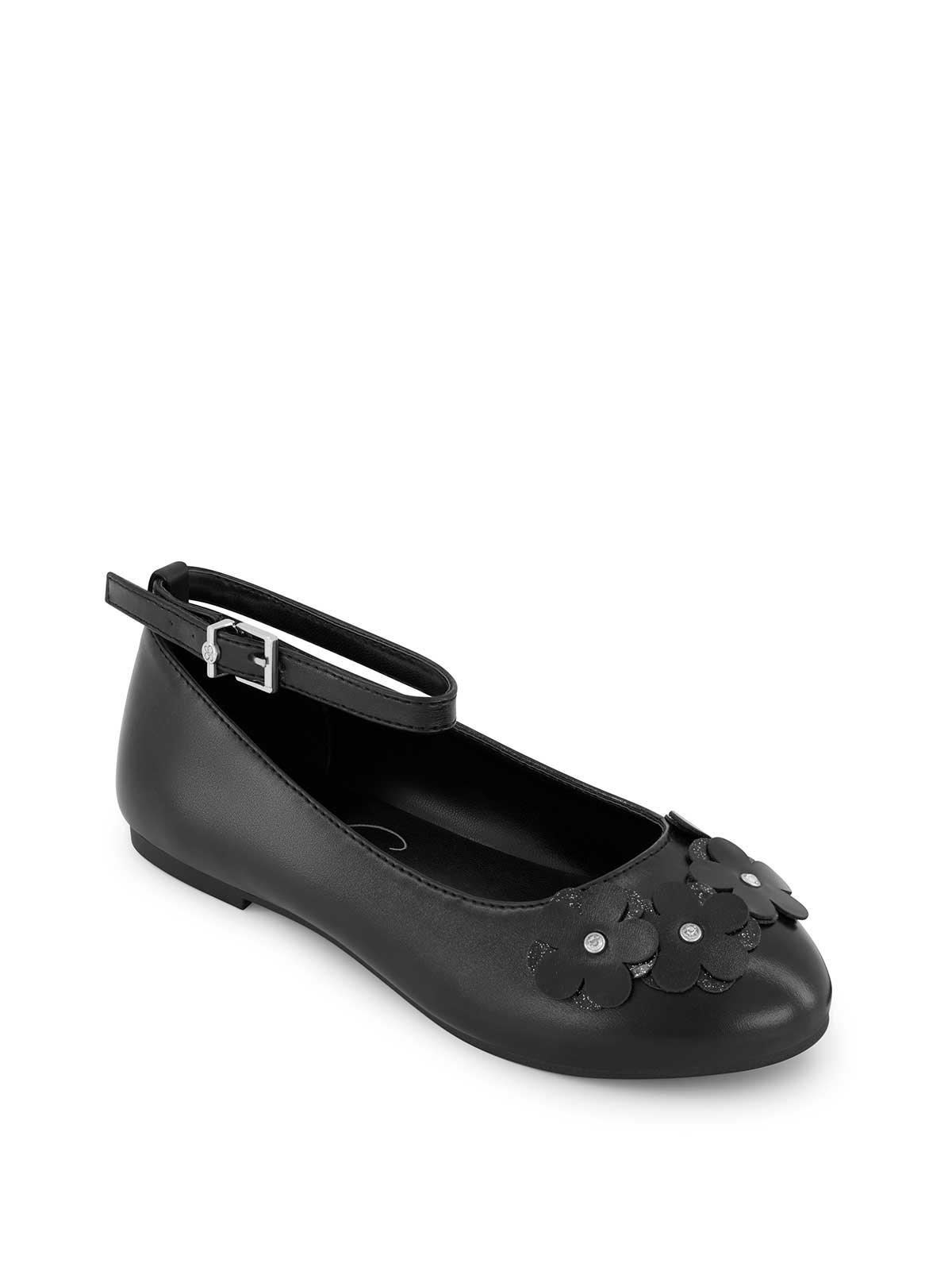 Little Girls' Amy Petal Ballet Flat in Black | Jessica Simpson Women