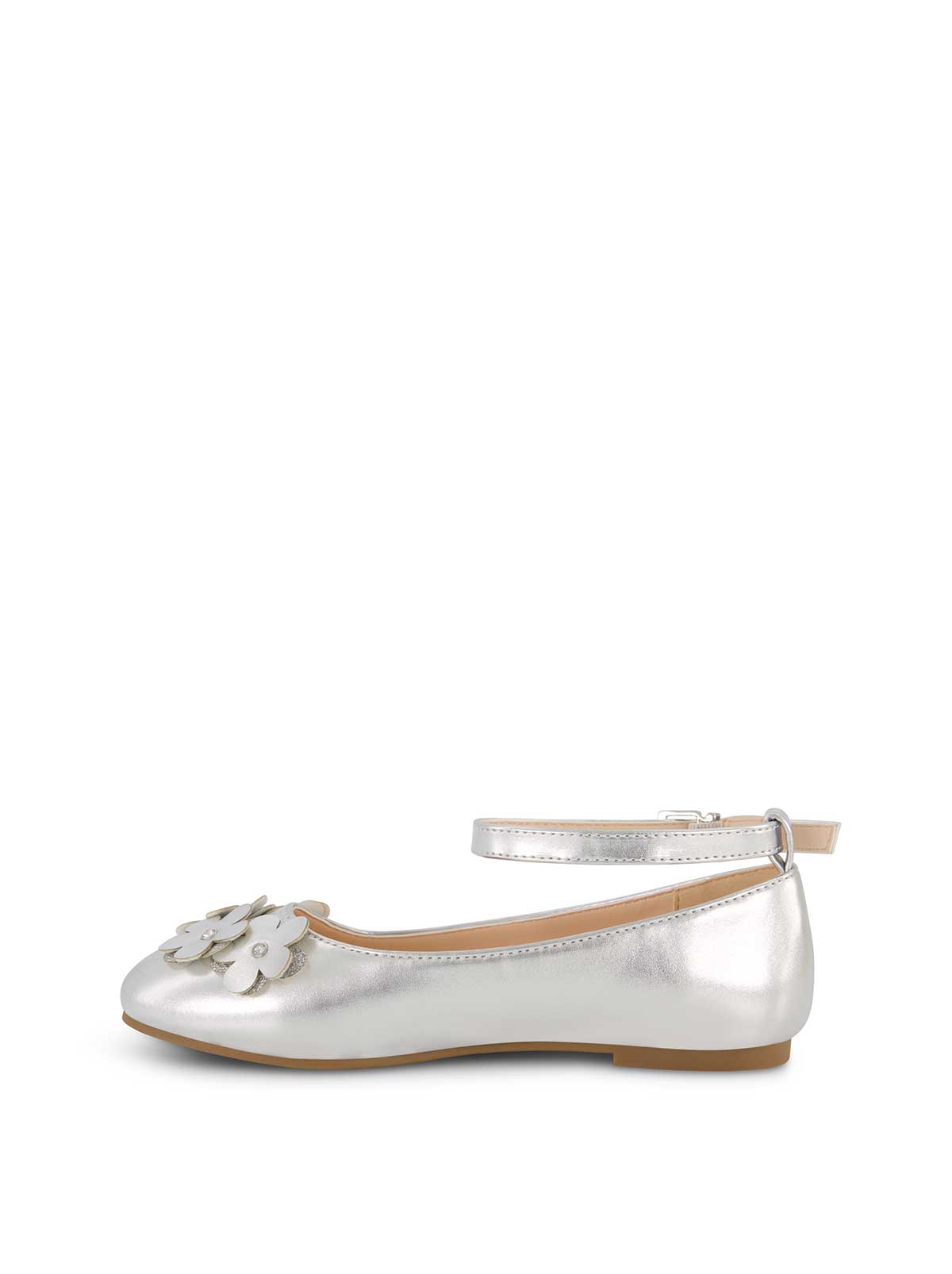 Little Girls' Amy Petal Ballet Flat in Silver | Jessica Simpson Women