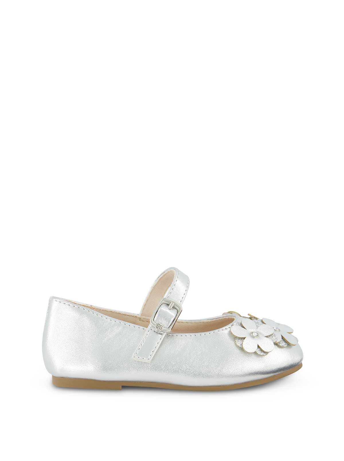 Toddler Amy Petal Ballet Flat in Silver | Jessica Simpson Women