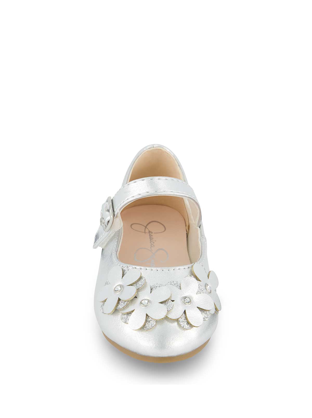 Toddler Amy Petal Ballet Flat in Silver | Jessica Simpson Women