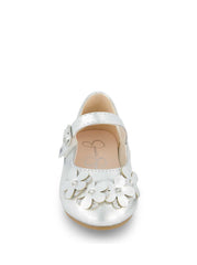 Toddler Amy Petal Ballet Flat in Silver | Jessica Simpson Women