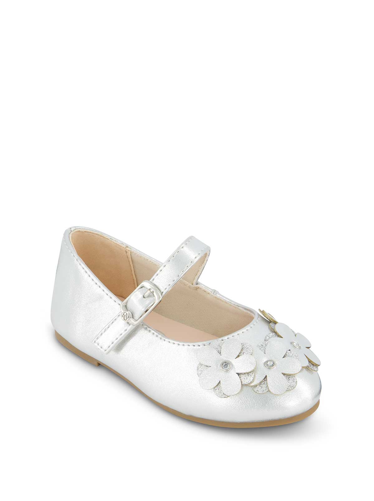 Toddler Amy Petal Ballet Flat in Silver | Jessica Simpson Women