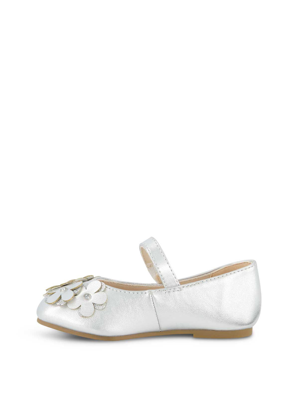 Toddler Amy Petal Ballet Flat in Silver | Jessica Simpson Women