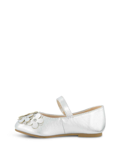 Toddler Amy Petal Ballet Flat in Silver | Jessica Simpson Women
