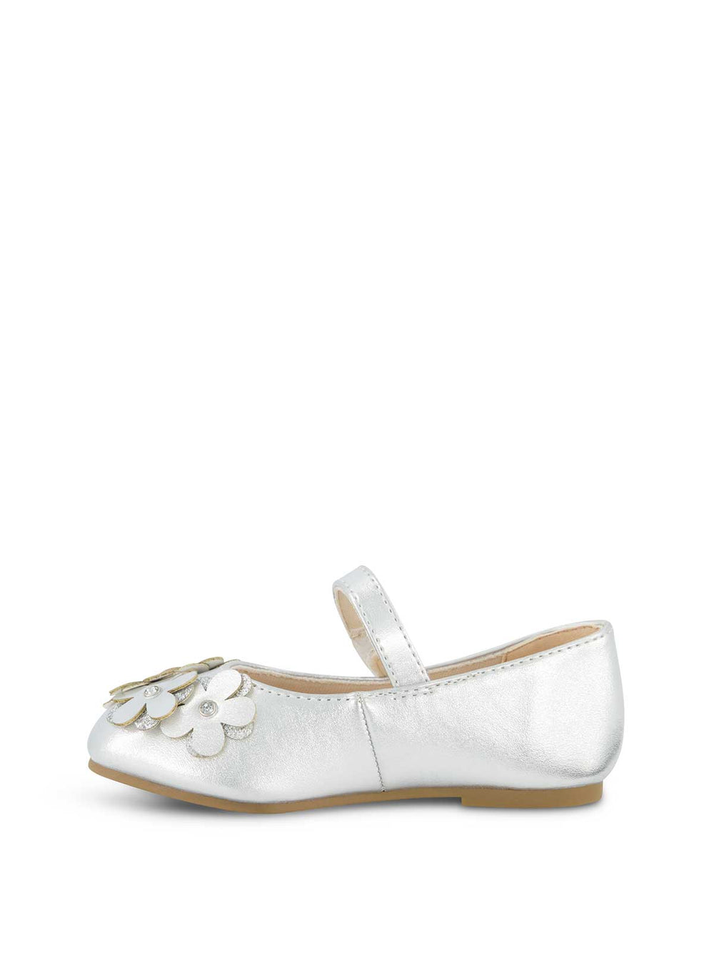 Toddler Amy Petal Ballet Flat in Silver | Jessica Simpson Women