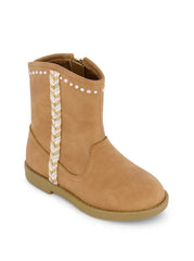 Toddler Layla Stripe Western Bootie in Cognac | Jessica Simpson Women