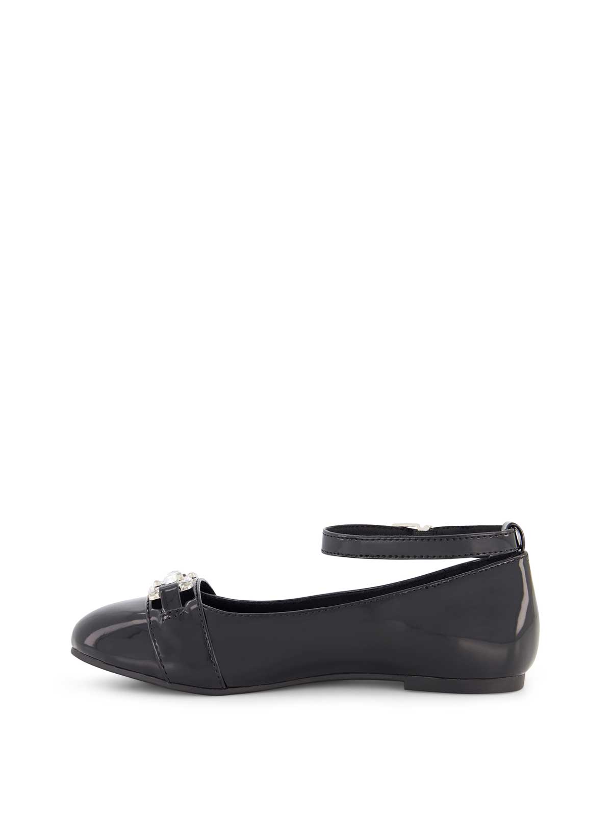 Little Girls' Amy Double Buckle Ballet Shoe in Black | Jessica Simpson Women