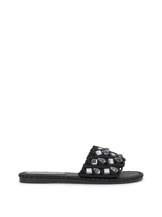 Brennara Flat Sandal in Black | Jessica Simpson Women