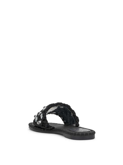 Brennara Flat Sandal in Black | Jessica Simpson Women