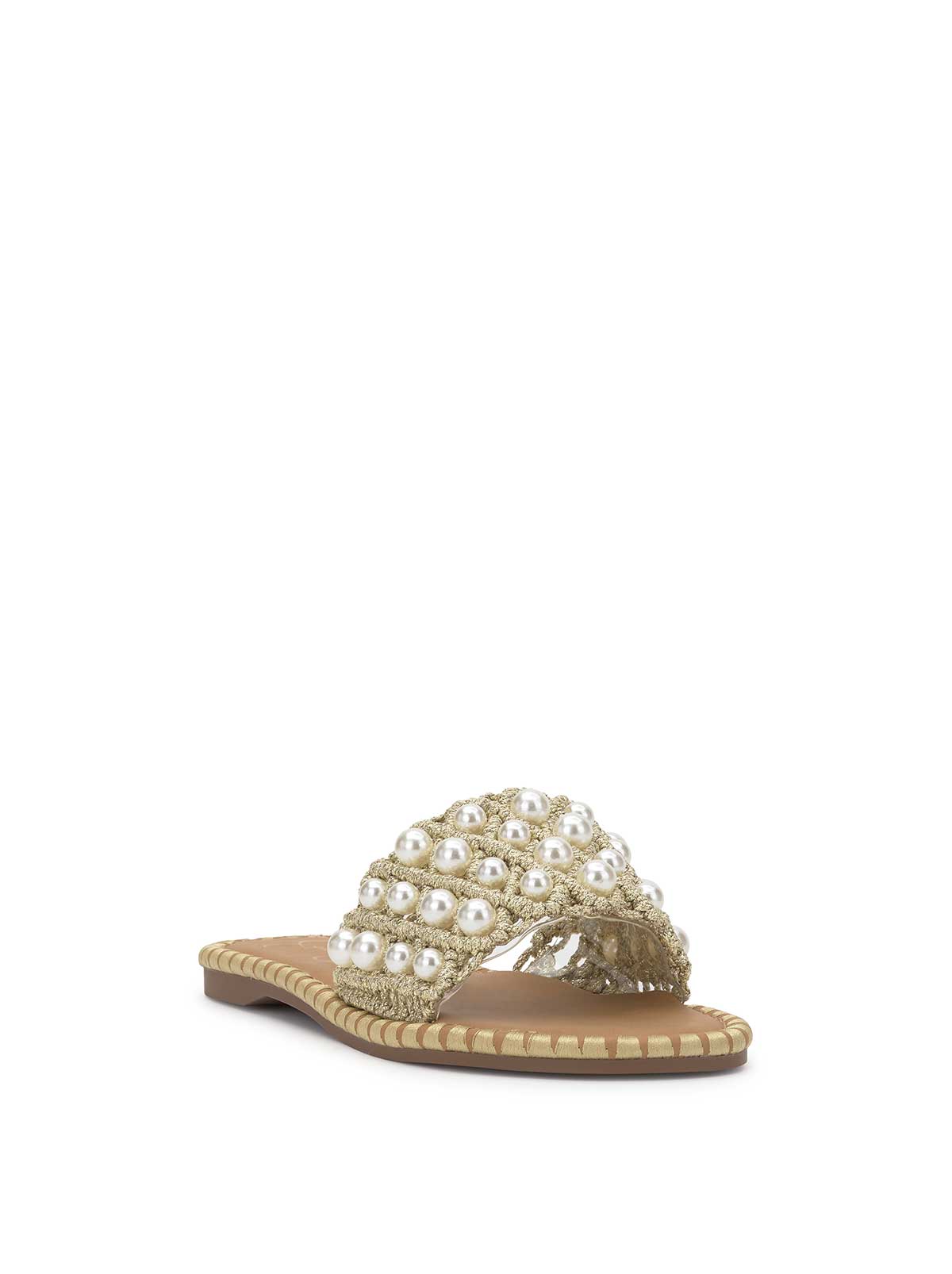 Brennara Flat Sandal in Soft Gold | Jessica Simpson Women