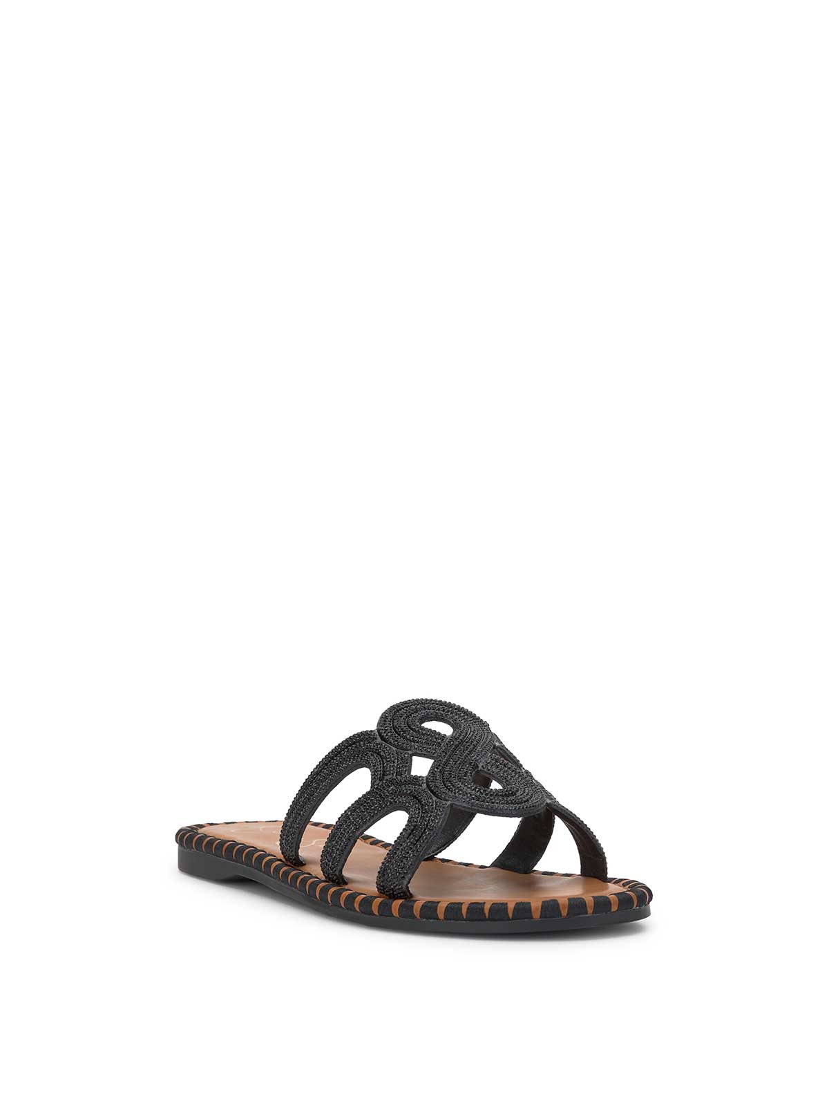 Bria Flat Sandal in Black | Jessica Simpson Women