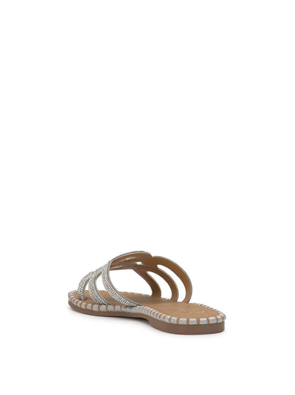 Bria Flat Sandal in Silver | Jessica Simpson Women
