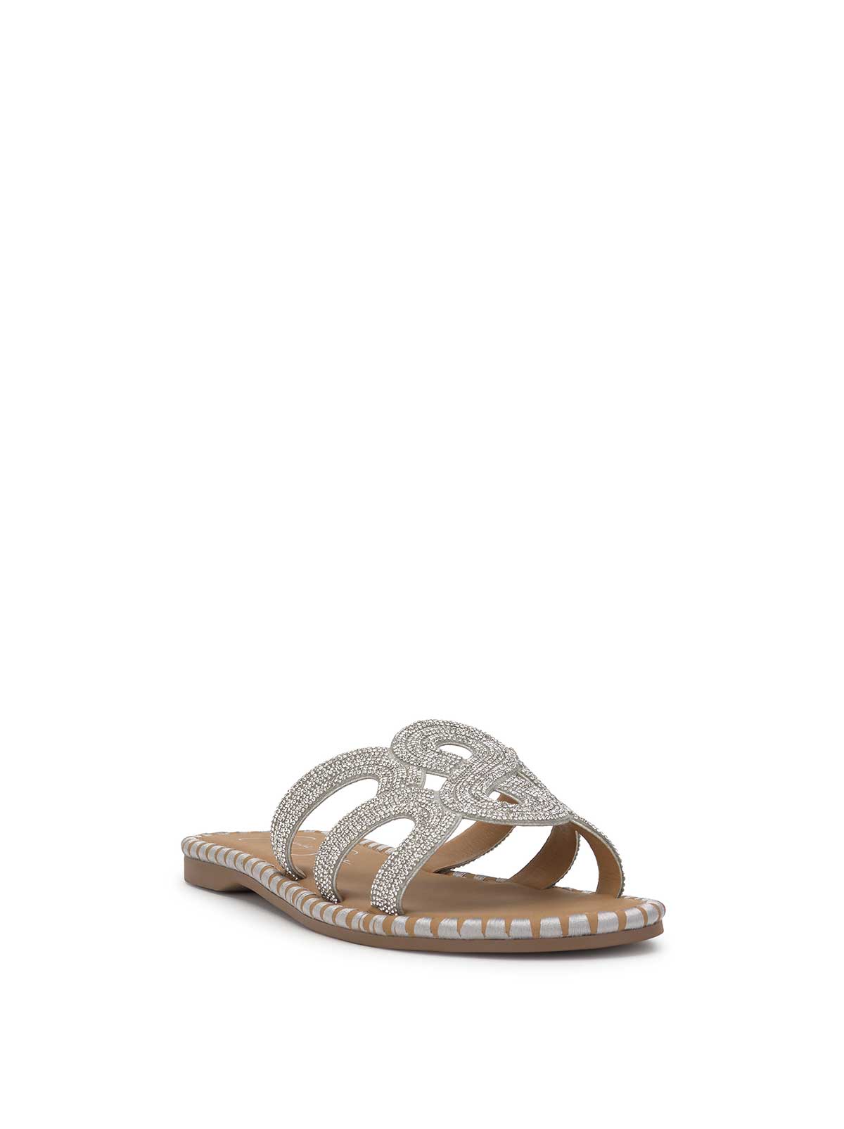Bria Flat Sandal in Silver | Jessica Simpson Women