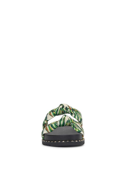 Caralyna Flat Sandal in Green Multi | Jessica Simpson Women