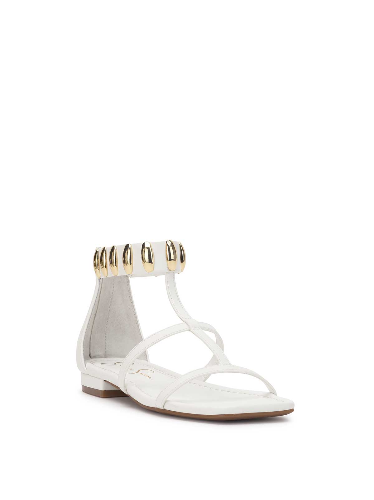 Elusta Flat Sandal in Bright White | Jessica Simpson Women