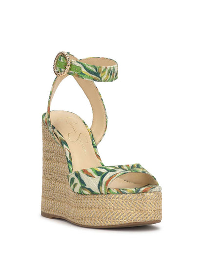 Kamindi Espadrille Wedge in Green Jungle | Jessica Simpson Women