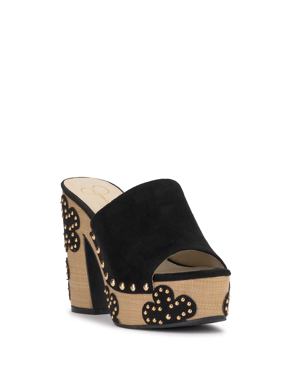 Shelbie Platform Slide in Black Floral | Jessica Simpson Women