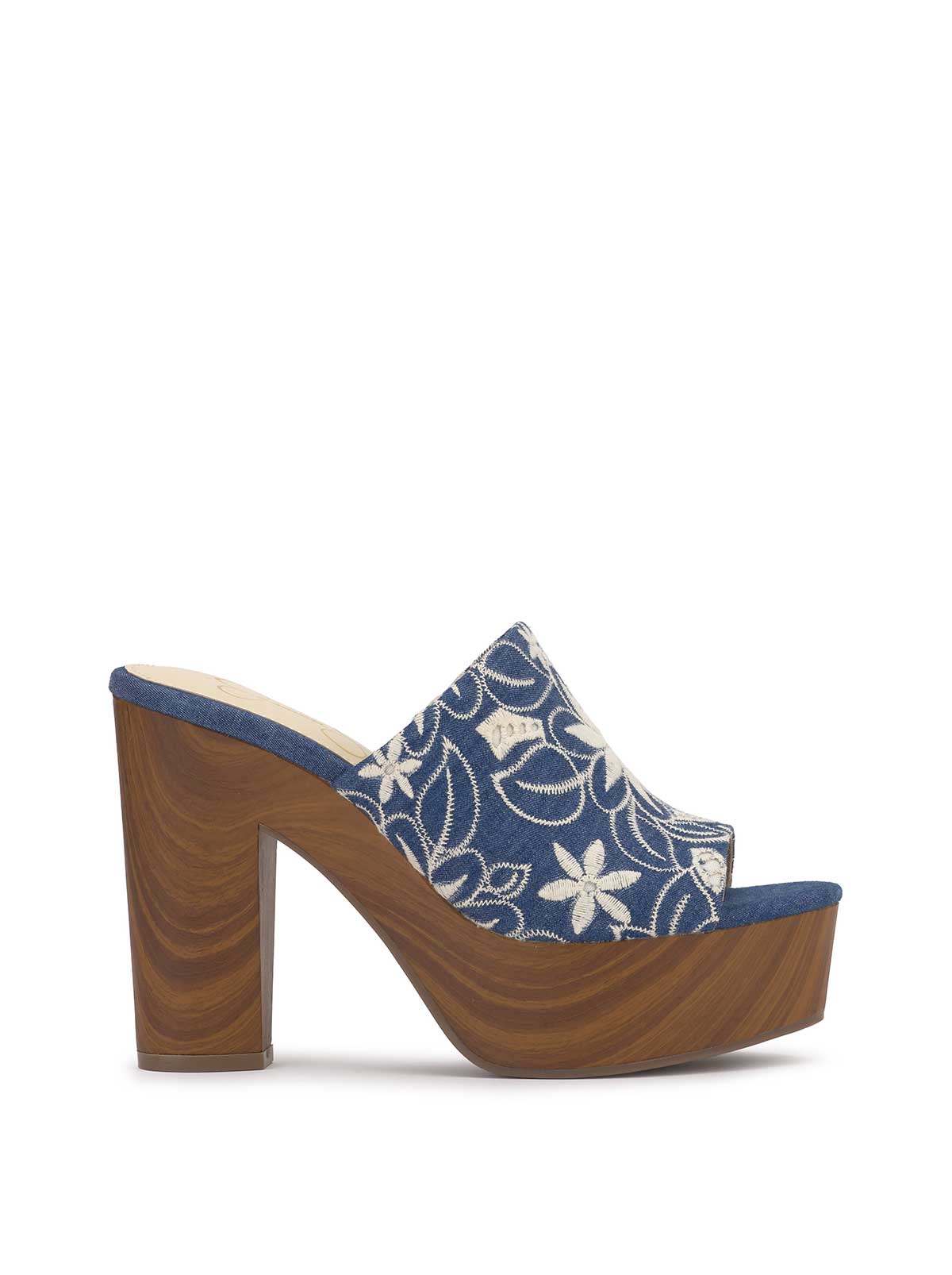 Shelbie Platform Slide in Floral Denim | Jessica Simpson Women