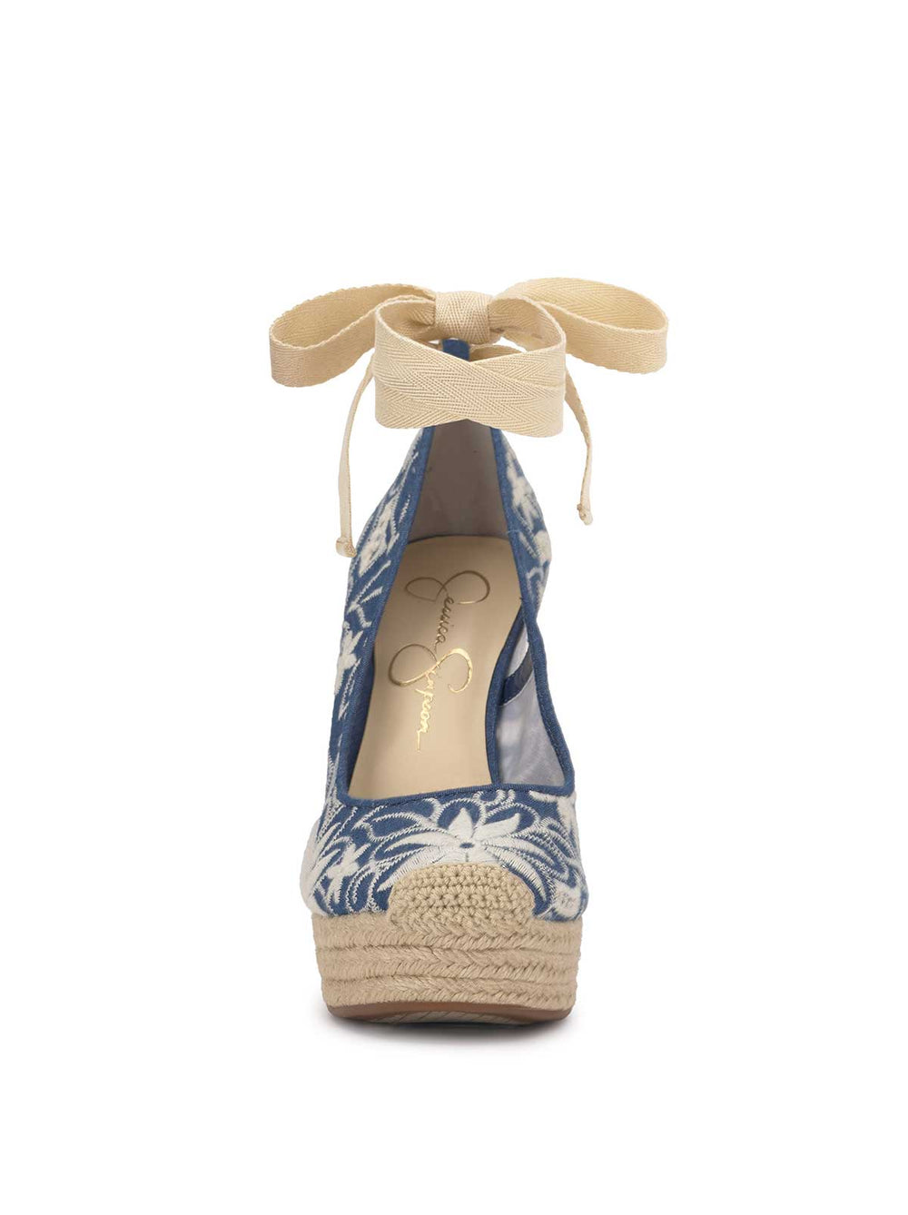 Zexie Platform Wedge in Floral Denim | Jessica Simpson Women
