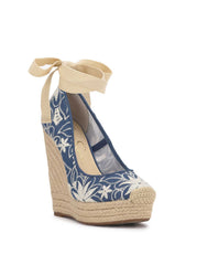 Zexie Platform Wedge in Floral Denim | Jessica Simpson Women
