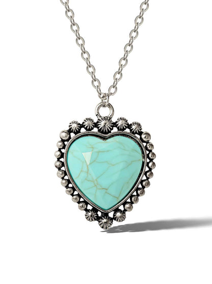 Turquoise Heart Necklace | Jessica Simpson Accessories