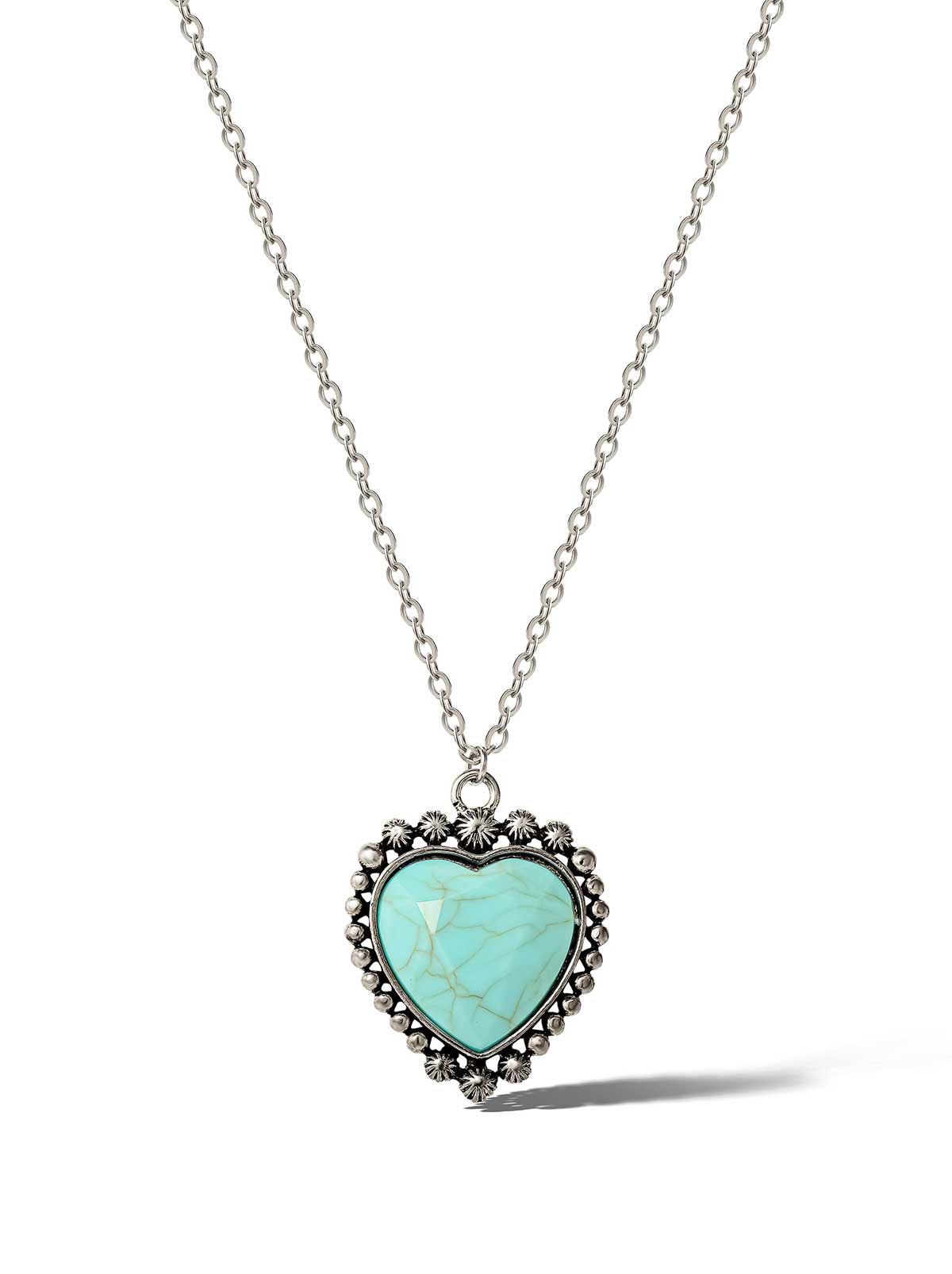 Turquoise Heart Necklace | Jessica Simpson Accessories