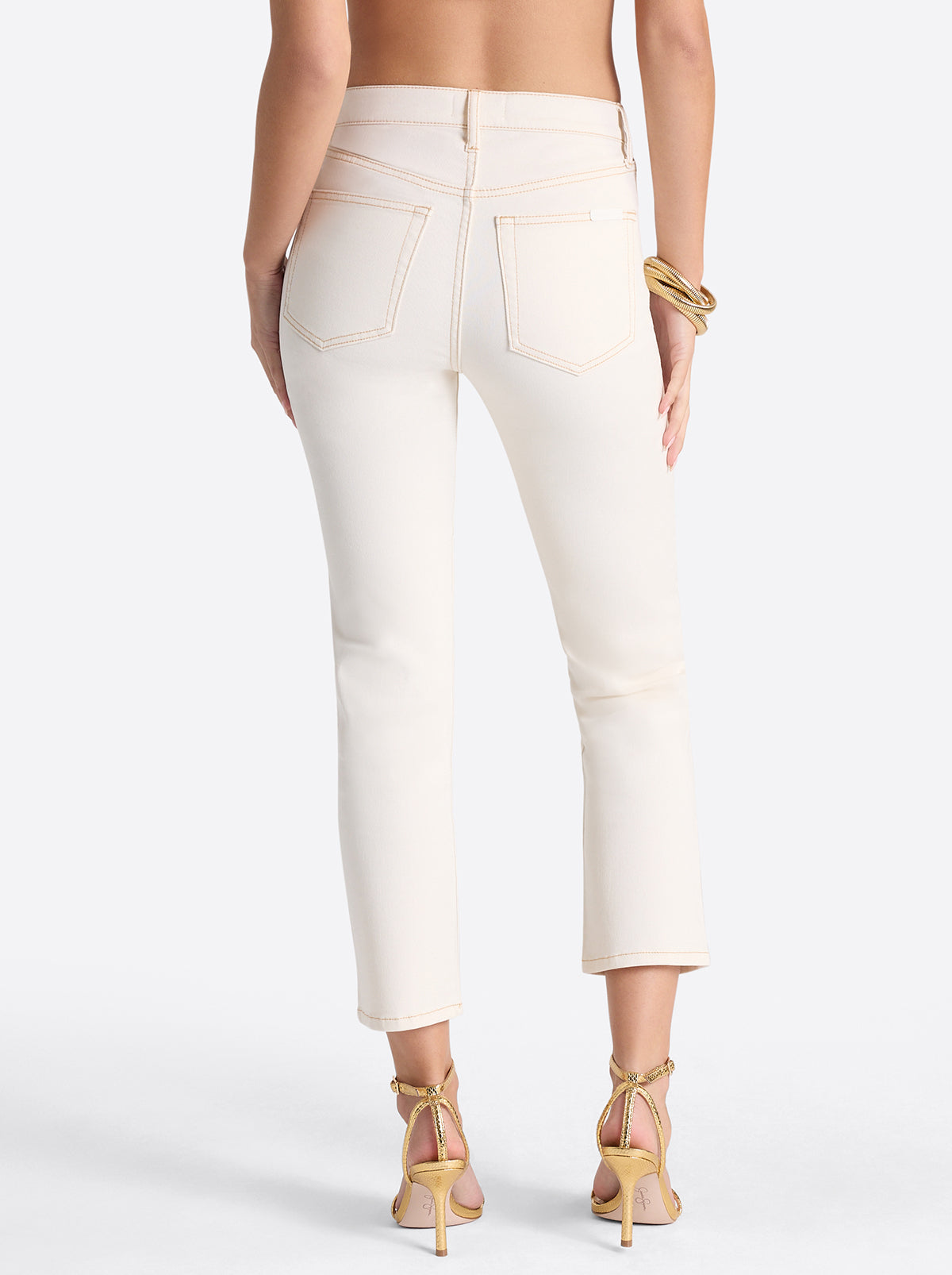Harmony Straight High Rise Jeans in Ecru | Jessica Simpson Women