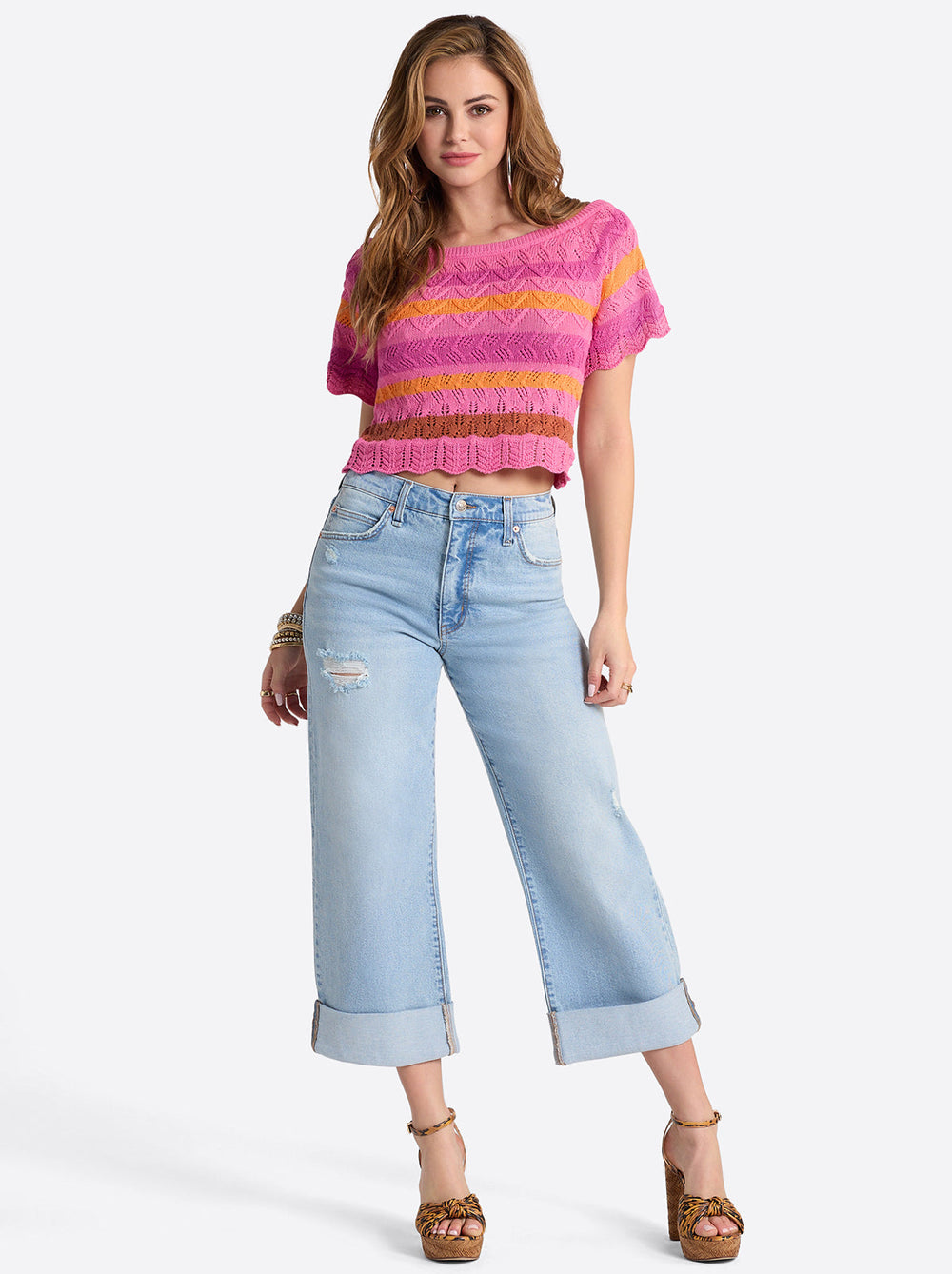Edlyn Sweater in Rosebloom Combo | Jessica Simpson Women