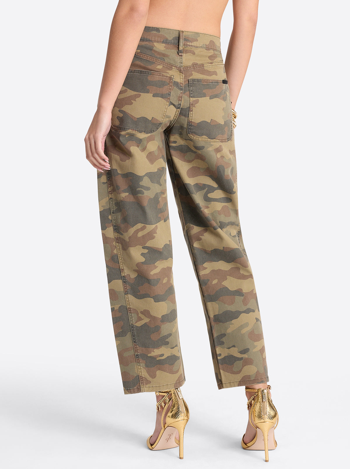 Relaxed Barrel Jeans in Camo | Jessica Simpson Women