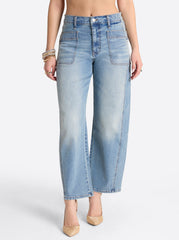 Relaxed Barrel Jeans in Composer | Jessica Simpson Women