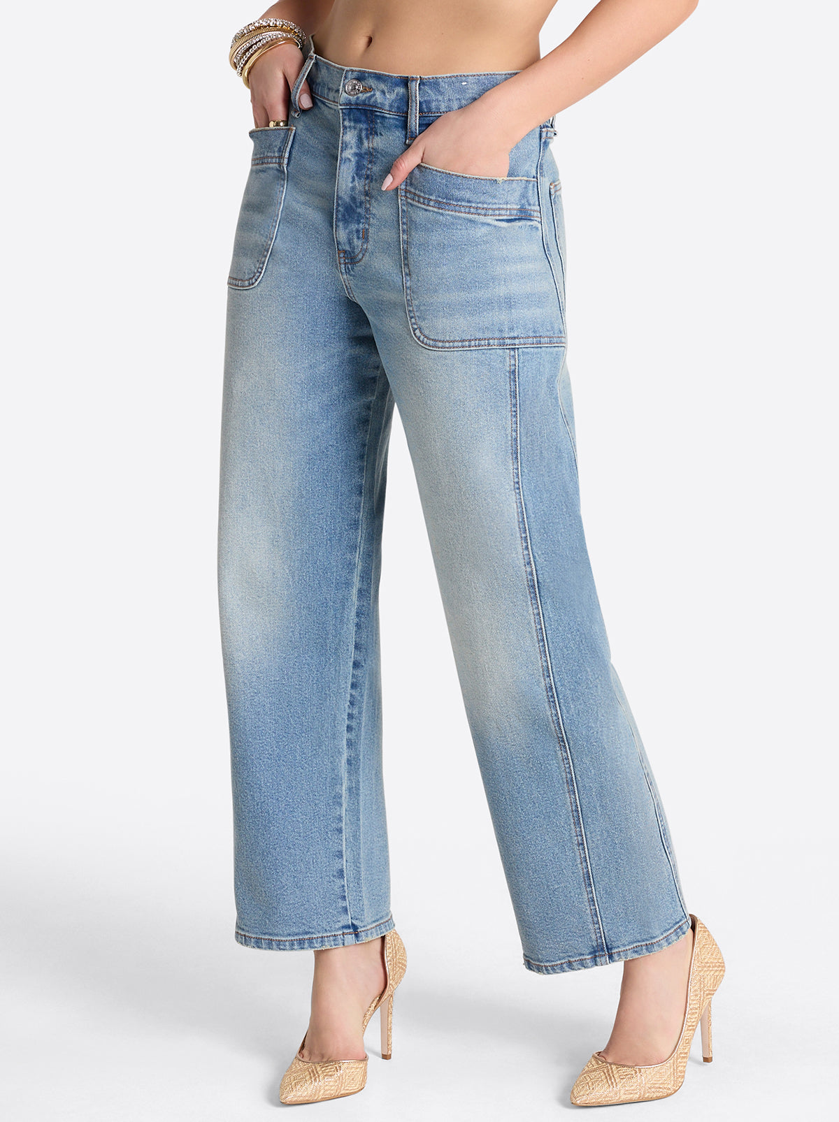 Relaxed Barrel Jeans in Composer | Jessica Simpson Women