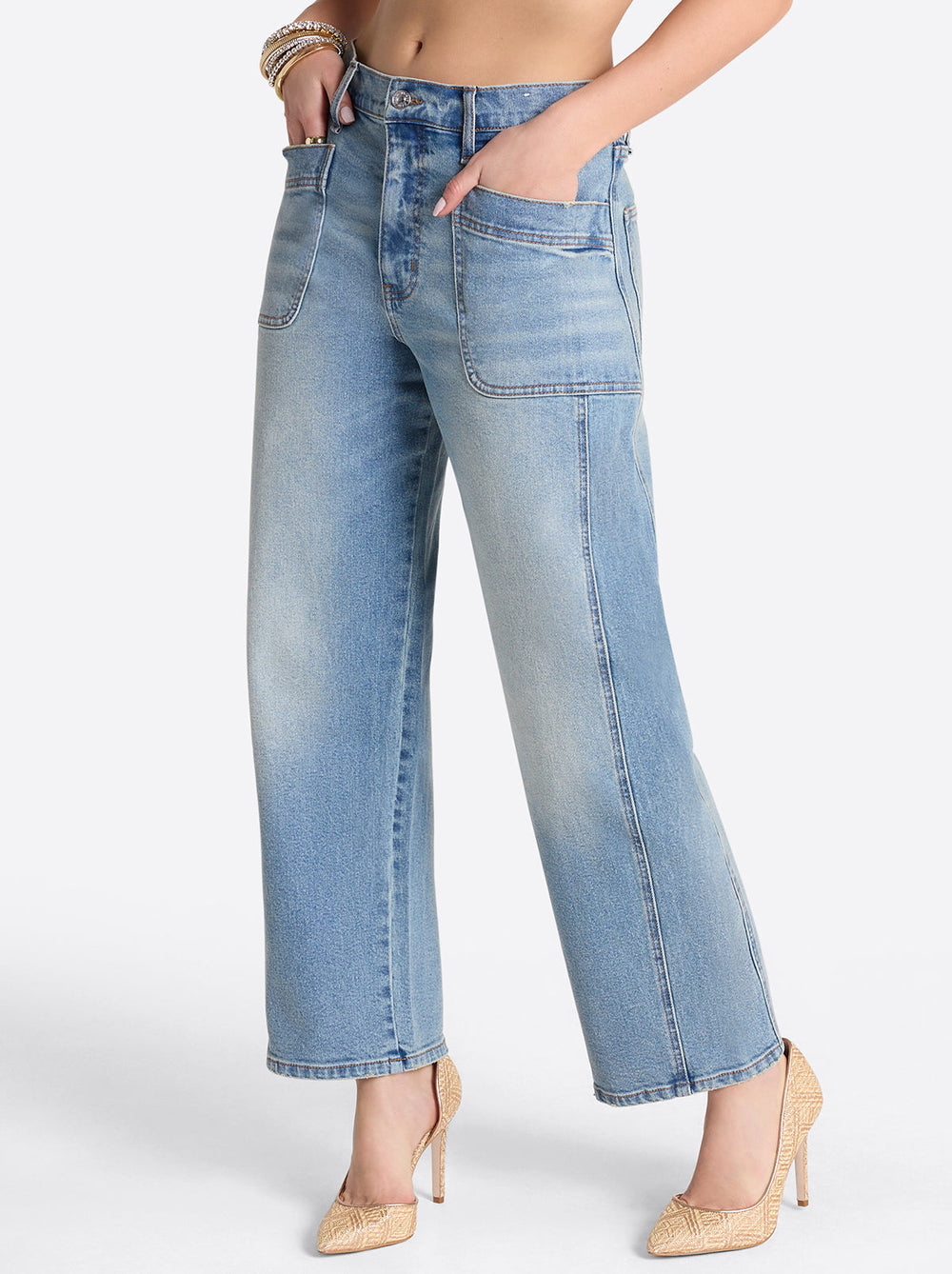 Relaxed Barrel Jeans in Composer | Jessica Simpson Women