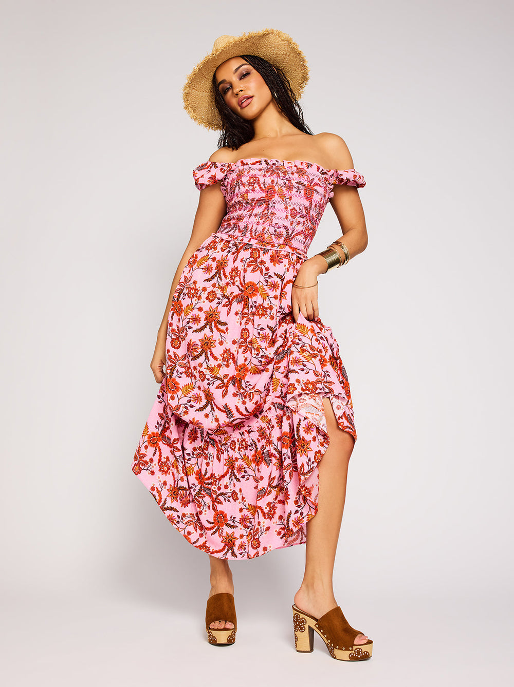 Clarice Maxi Dress in Rosebloom Wild Jacobeans | Jessica Simpson Women
