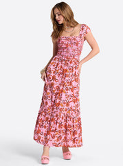 Clarice Maxi Dress in Rosebloom Wild Jacobeans | Jessica Simpson Women
