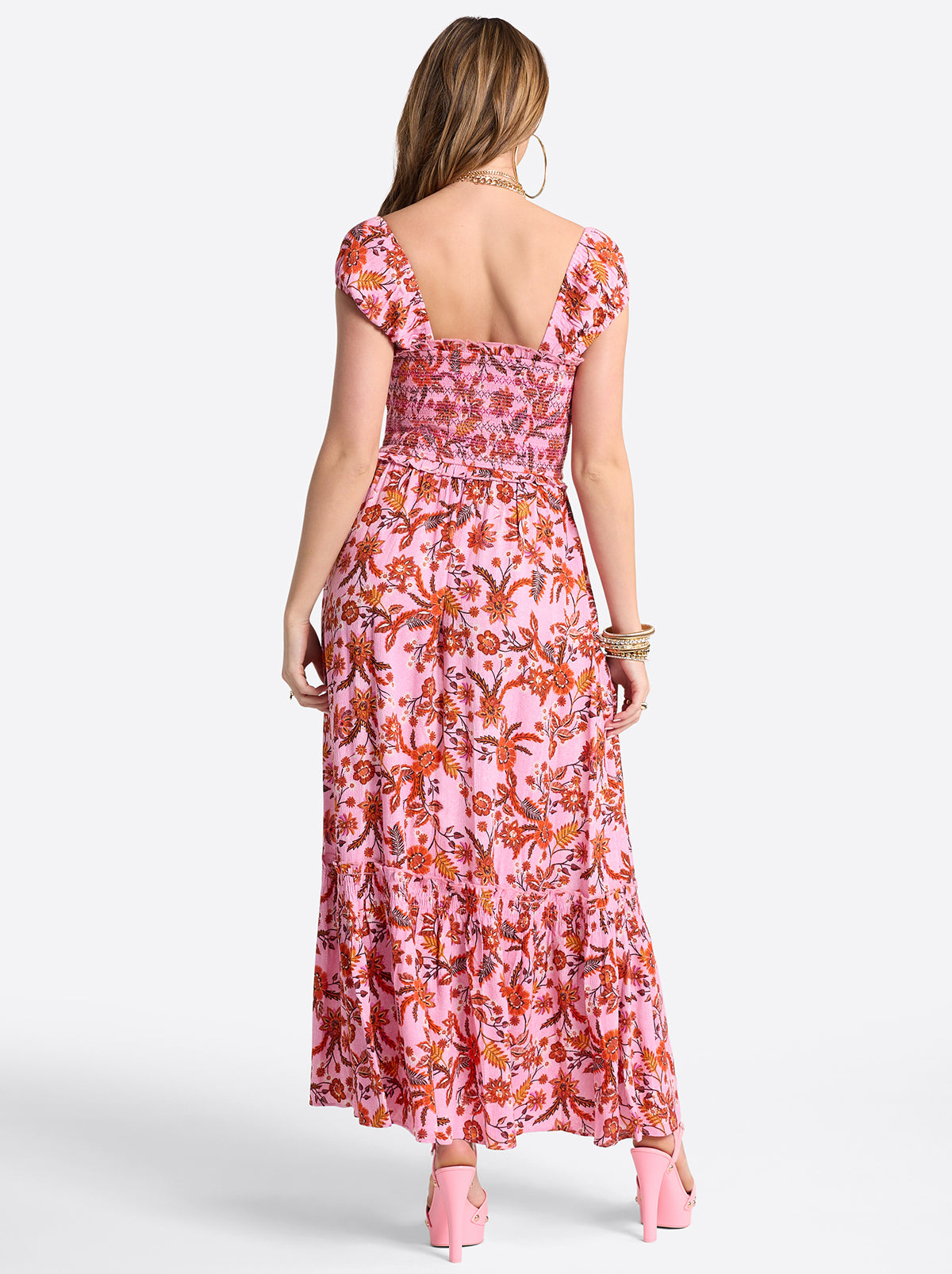 Clarice Maxi Dress in Rosebloom Wild Jacobeans | Jessica Simpson Women
