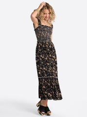 Clarice Maxi Dress in Obsidian Wispy Ditsies | Jessica Simpson Women