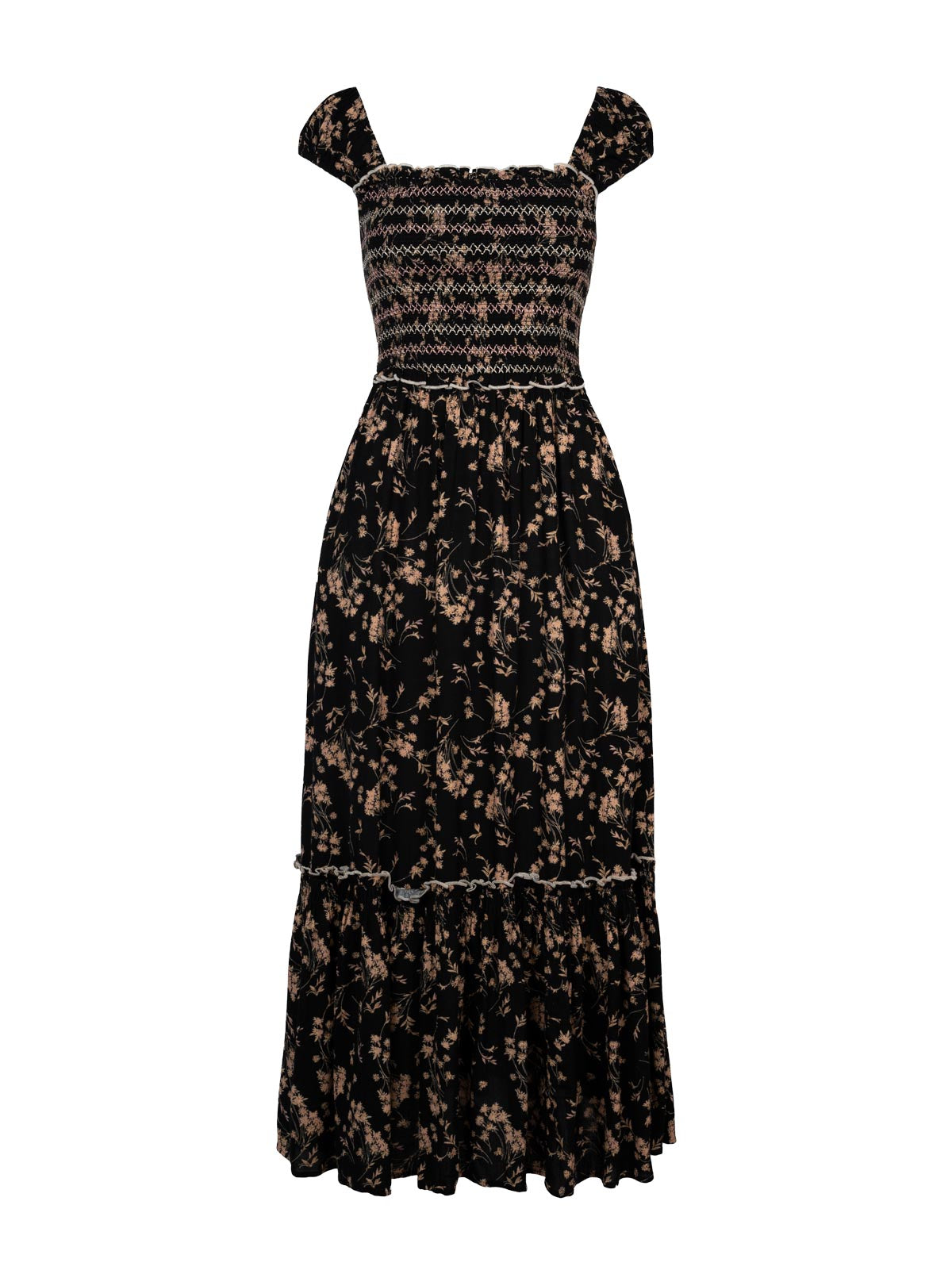 Clarice Maxi Dress in Obsidian Wispy Ditsies | Jessica Simpson Women