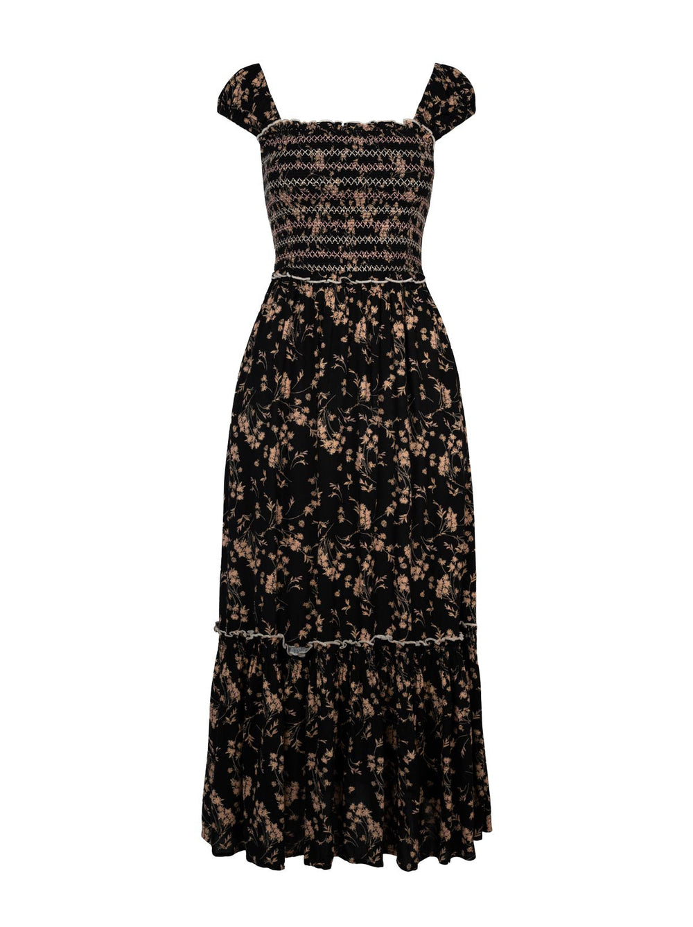 Clarice Maxi Dress in Obsidian Wispy Ditsies | Jessica Simpson Women