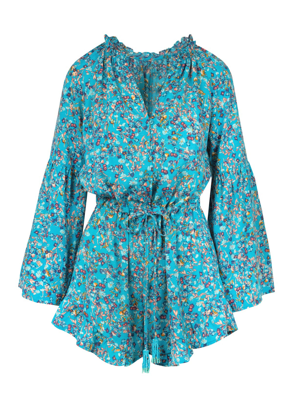 Aurelia Romper in Tile Blue Acrylic Ditsy | Jessica Simpson Women