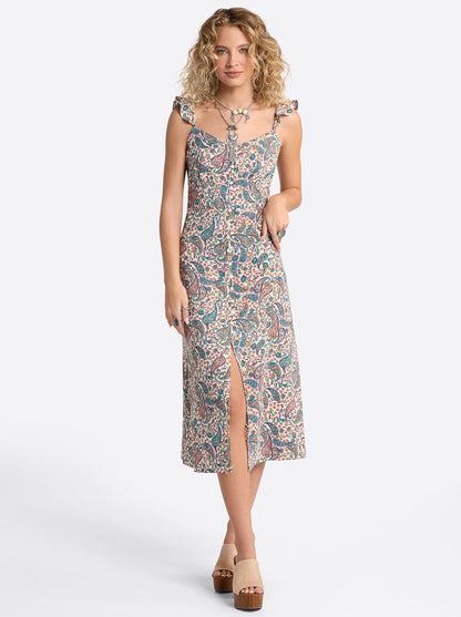 Sahira Dress in Buttercream Playful Paisleys | Jessica Simpson Women