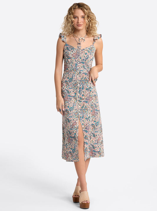 Sahira Dress in Buttercream Playful Paisleys | Jessica Simpson Women