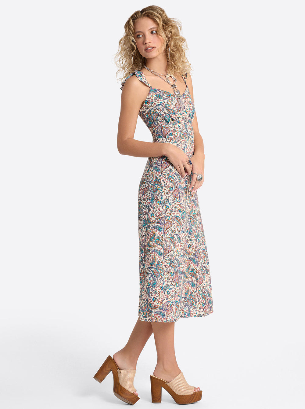Sahira Dress in Buttercream Playful Paisleys | Jessica Simpson Women