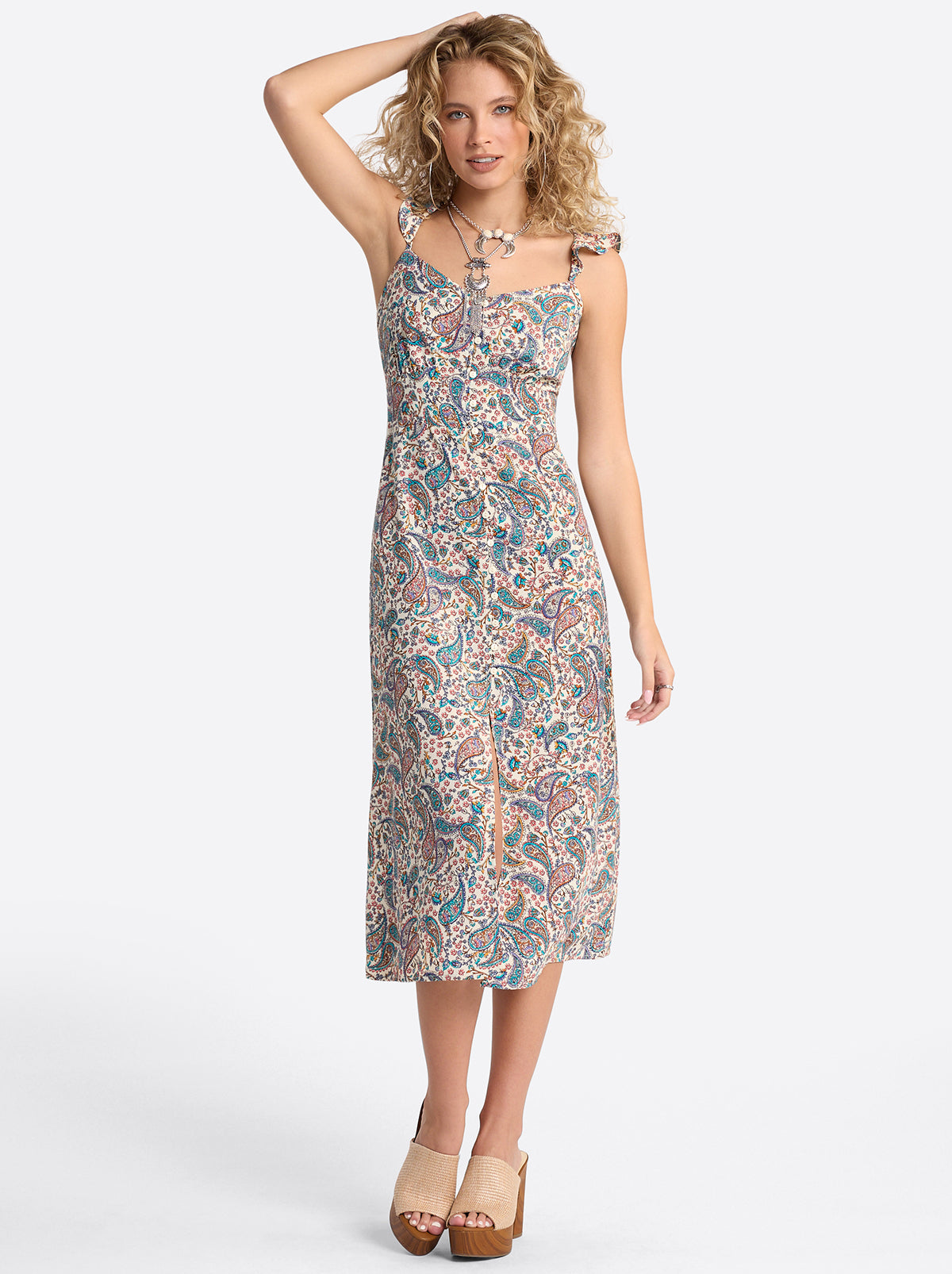 Sahira Dress in Buttercream Playful Paisleys | Jessica Simpson Women