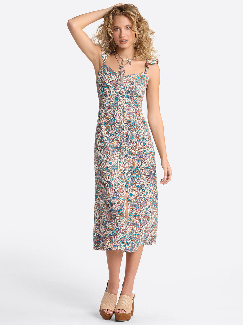 Sahira Dress in Buttercream Playful Paisleys | Jessica Simpson Women